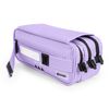 Colepack Kūru - Estuche Triple De 3 Cremalleras Con Material Escolar Incluido. Lavanda