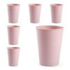 Plastic Forte - Lote De 6 Vasos De Agua De 360 Ml Reutilizables. Ideal Fiestas. Rosa