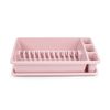 Plastic Forte - Escurreplatos Rectangular Mediano Con Bandeja. Rosa