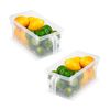 Plastic Forte - Juego De 2 Organizadores De Nevera Handy Frigo Transparentes Con Asa