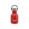 Laken Basic Steel Bambú - Botella De Agua 0.35l En Acero Inoxidable Con Asa. Rojo