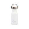 Laken Basic Steel Bambú - Botella De Agua 0.5l En Acero Inoxidable Con Asa. Blanco