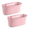 Plastic Forte - Lote De 2 Cestas Recogedoras Para Cocina Multiusos Colgantes. Rosa