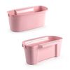 Plastic Forte - Lote De 2 Cestas Recogedoras Para Cocina Multiusos Colgantes. Rosa