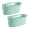 Plastic Forte - Lote De 2 Cestas Recogedoras Para Cocina Multiusos Colgantes. Verde