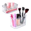 Plastic Forte - Set De 2 Bandejas Organizadoras De Cosmética. Transparentes