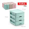 Plastic Forte - Cajonera Pequeña Turia Mimbre En Plástico. Colección Rattan Blanco