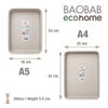 Tatay Ecohome - Set De 4 Organizadores De Cajones Baobab. Color Beige