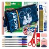 Colepack Mickey - Estuche Triple De 2 Cremalleras Con Material Escolar. Blue