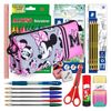 Colepack Minnie - Estuche Triple De 2 Cremalleras Con Material Escolar. Ribbons