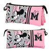 Colepack Minnie - Estuche Triple De 2 Cremalleras Con Material Escolar. Ribbons