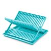 Plastic Forte - Escurreplatos Plegable De 2 Niveles Con Bandeja Recogedora. Turquesa