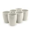 Plastic Forte - Lote De 6 Vasos De Agua Stilo De 375 Ml Reutilizables. Ideal Fiestas. Beig