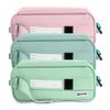 Colepack Bitsbobs - Estuche Triple De 3 Cremalleras Con Material Escolar Incluido. Verde