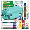 Colepack Bitsbobs - Estuche Triple De 3 Cremalleras Con Material Escolar Incluido. Azul Cl