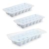 Plastic Forte Classic - Lote De 3 Bandejas Cubiteras Apilables Con Tapa. Blanco