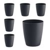 Plastic Forte Classic  - Set De 6 Vasos De Agua De 400 Ml Reutilizables. Ideal Fiestas. Gr