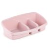 Plastic Forte - Juego De 2 Estropajeros De Cocina Simply Con 3 Compartimentos. Rosa