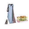 Iris Snack Bag Soft - Bolsa Porta Alimentos Con Cierre De Cremallera. Azul Y Gris