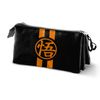 Dragon Ball Lining Ball - Estuche Escolar Triple Portatodo Con 2 Cremalleras. Negro