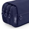 Colepack Pro - Estuche Triple De 3 Cremalleras Con Material Escolar Incluido. Azul Marino