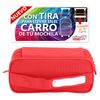 Colepack Pro - Estuche Triple De 3 Cremalleras Con Material Escolar Incluido. Rojo Coral