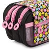 Colepack Design - Estuche Triple De 3 Cremalleras Con Material Escolar Incluido. Flowers