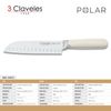 3 Claveles Polar - Cuchillo Santoku Profesional 17.5 Cm Acero Forjado Y Mango En Abs