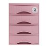 Plastic Forte Rattan - Cajonera De Sobremesa 2 Cajones En Plástico. Rosa