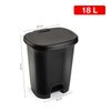 Plastic Forte - Cubo De Basura 18l Con Apertura De Pedal. Negro