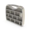 Plastiken Titanium - Maletín Organizador De 32 Cm Con 18 Divisores Adaptables. Ecru