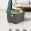 Tatay Baobab - Tapa Caja Organizadora Rectangular 15/22l Plástico Pp05. Gris Antracita