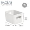 Tatay Baobab - Set De 4 Cajas Organizadoras Grandes Plástico Pp05. Blanco Pergamon