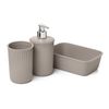 Tatay Boabab - Pack Organización Baño De 3 Piezas En Plástico Pp05. Taupe