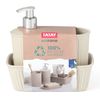 Tatay Baobab - Set Organización Baño De 4 Piezas En Plástico Reciclado. Beige