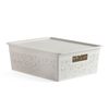 Tatay Bohol - Caja Organizadora Rectangular 12l Plástico Reciclado Con Tapa. Sky White De