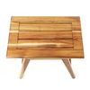 Tatay Decoteak - Banqueta Midcentury De Madera Sostenible De Teca Maciza. Natural