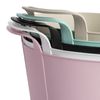 Plastiken Nature - Capazo Flexible De 42l Multiusos Redondo Con Asas. Rosa