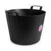 Plastiken Nature - Capazo Flexible De 42l Multiusos Redondo Con Asas. Negro