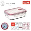 Tatay Cook & Eat - Recipiente Rectangular En 1.1l En Vidrio Borosilicato. Apto Horno