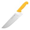 3 Claveles Proflex - Cuchillo Profesional Carnicero Ancho 27 Cm Microban. Amarillo