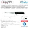 3 Claveles Proflex - Cuchillo Profesional Deshuesador 15 Cm Microban. Negro