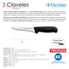 3 Claveles Proflex - Cuchillo Profesional Deshuesador 13 Cm Microban. Negro