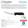 3 Claveles Proflex - Cuchillo Profesional Deshuesador Curvo 15 Cm Microban. Negro