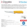 3 Claveles Proflex - Cuchillo Profesional Deshuesador 13 Cm Microban. Amarillo