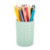 Plastic Forte Rattan - Set De 2 Portalápices Redondos Para Escritorio. Verde