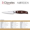 3 Claveles Norden - Cuchillo Verduras Profesional 9 Cm Acero Forjado Y Mango De Roble