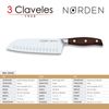 3 Claveles Norden - Cuchillo Santoku Profesional 17.5 Cm Acero Forjado Y Mango De Roble