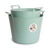 Plastiken Nature - Pack De Capazos Flexibles De 42l+26l Multiusos Con Asas. Menta