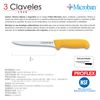 3 Claveles Proflex - Cuchillo Profesional Deshuesador Estrecho 18 Cm Microban. Amarillo